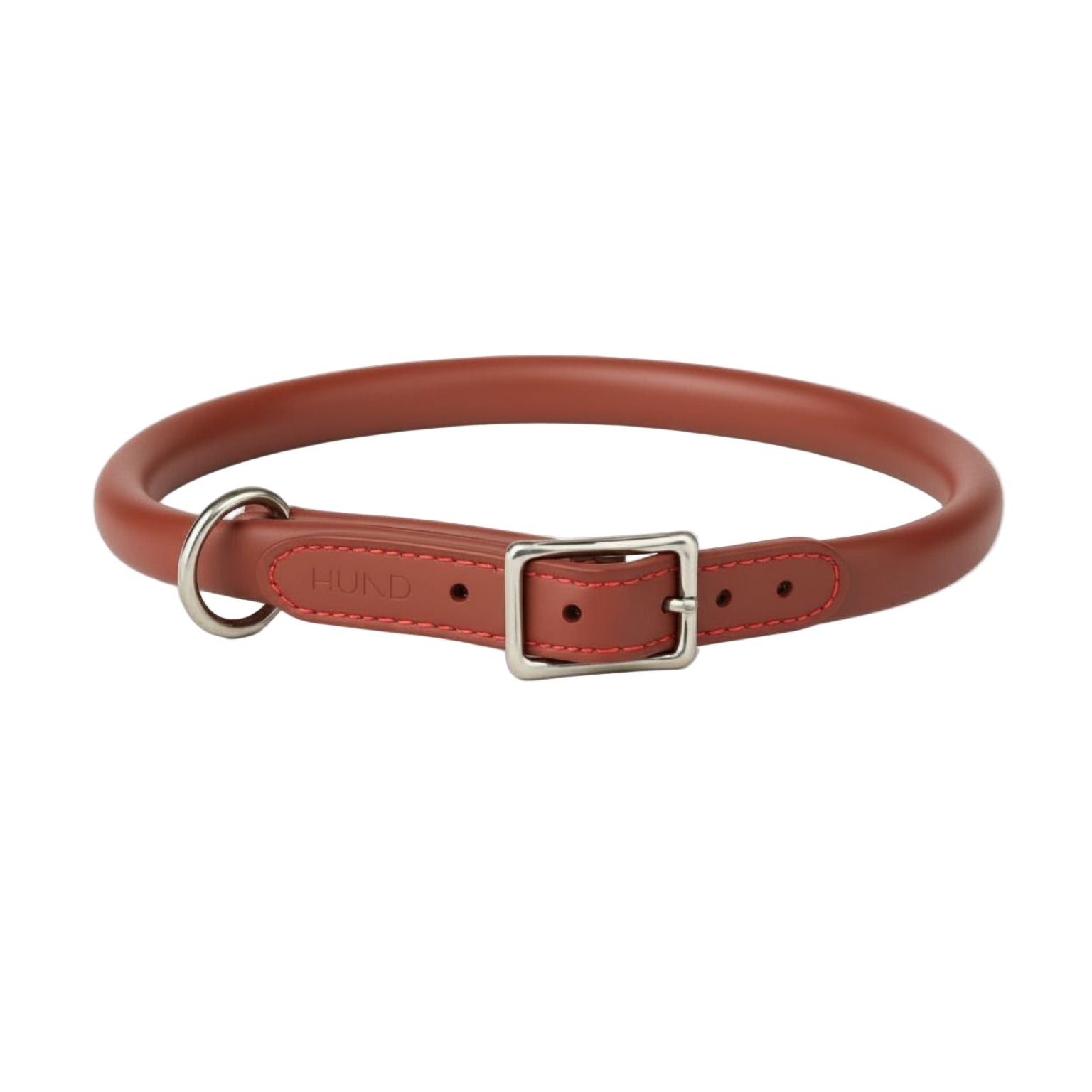 RANDERS- Solid Color, Padded Rolled/Round Italian Leather- For Sensitive Skin, Anti Matting